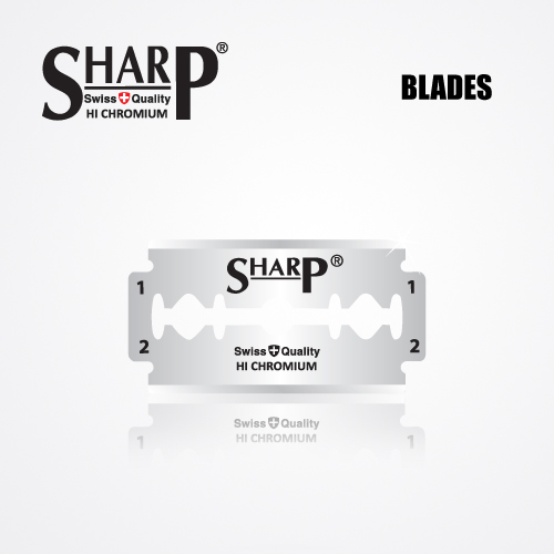 SHARP HI CHROMIUM DOUBLE EDGE DURABLADE SWISS QUALITY RAZOR BLADES T10 B100 PCS 2